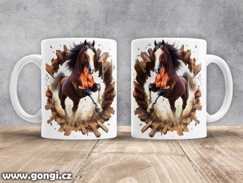 Hrnek - 0387 - Kůň v běhu 07